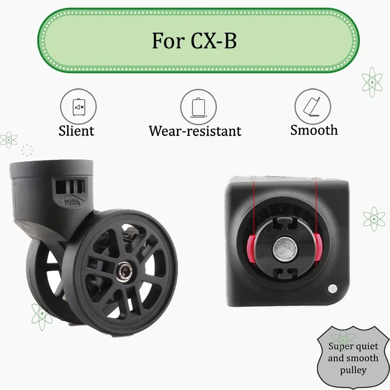 

For CX-B Makeup Luggage Replacement Wheels Nail Art Luggage Accessories Anti-Slip & Wear-Resistant Includes Installation Tools