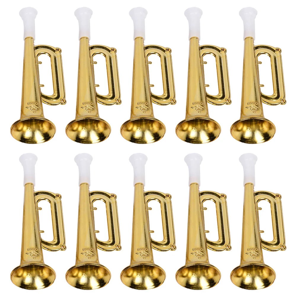 

10 Pcs Cheering Horn Interesting Trumpet Party Supply Portable Kids Props Gathering Toy White for Wear-resistant Child