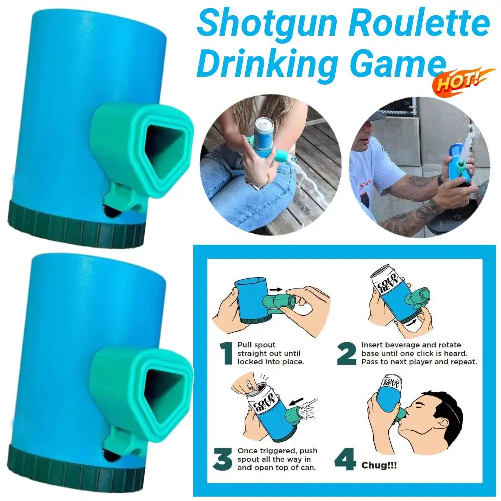 Shotgun Roulette Drinking Game for Tailgating Randomized Beer Shotgun Fun Bac Roulette Twist-and-Pass Party Game