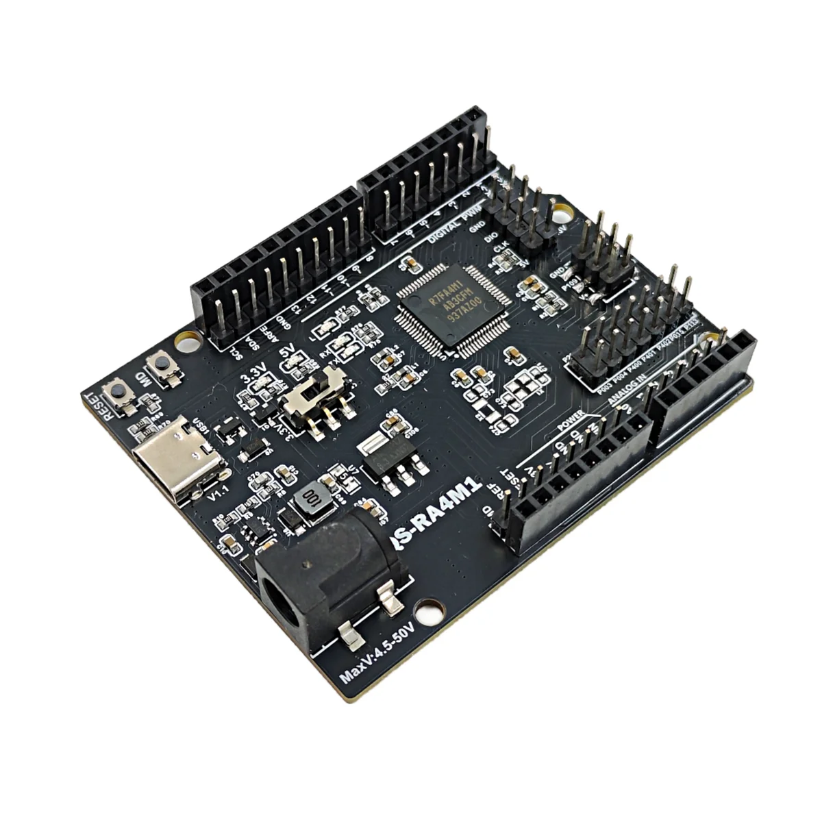 QS-RA4M1 core board Arduino IDE-Ready, 19 GPIOs, RGB LED, CAN BUS 32-bit R7FA4M1AB3CFM