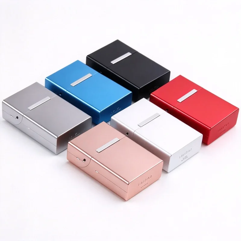 Metal Cigarette Case Box Cover Classic Men's Tobacco Cigarettes Box Case Holder Hard Cigarettes Tobacco Box Case Cover