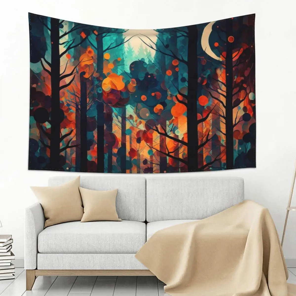 

forest abstract art Tapestry Decoration Aesthetic Wallpapers Home Decor Room Aesthetic Decor Tapestry