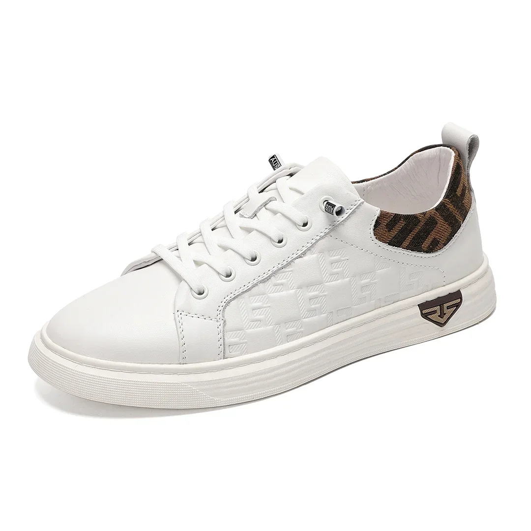 

Leather cowhide spring and autumn summer breathable 2025 men's shoes trend the latest sports leisure men's board shoes