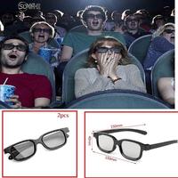 Universal Black Frame Anaglyph 3D Glasses 0.2mm Cheap Real 3D Cinemas Cinema 3D Glasses For LED Projector Movie Game DVD