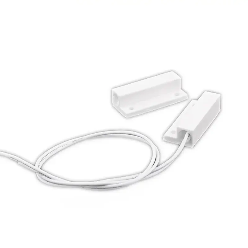 10 Stück wasserdichtes weißes ABS-Gehäuse, normalerweise geschlossen/offener magnetischer Näherungssensorschalter mit flexiblen Drähten und Schrauben