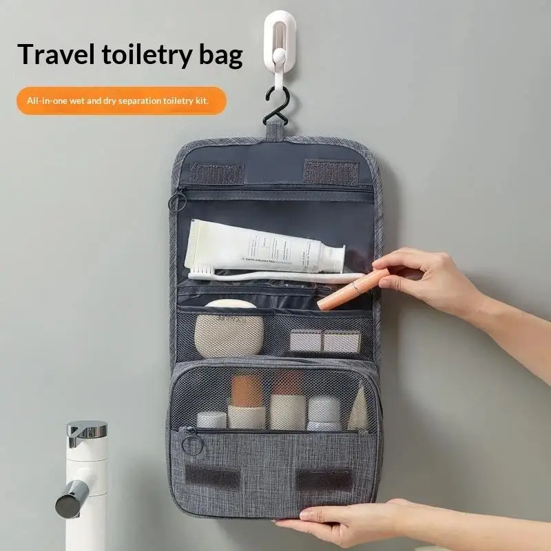 Portable Storage Bag Men Business Bag Toiletries Organizer Women Cosmetic Bag Waterproof Hanging Wash Pouch
