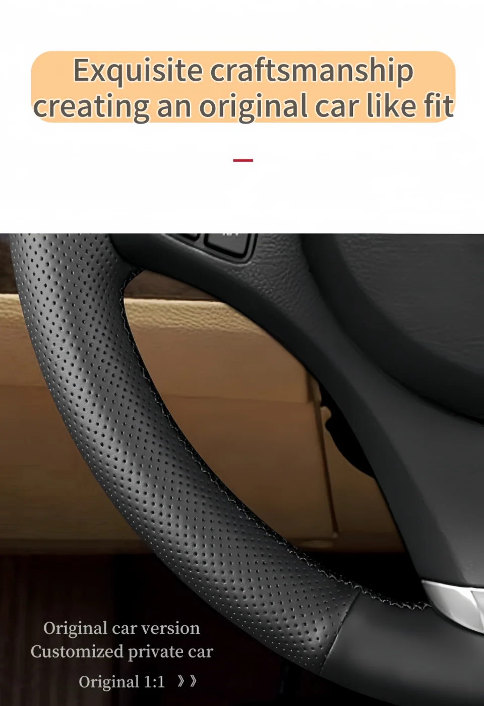 Auto Lenkrad Abdeckung Kunstleder Atmungsaktiv Für Kia Rio Rio5 K2 Picanto Morgen 2017-2019 Lenkrad Flechten abdeckung – Detail 3
