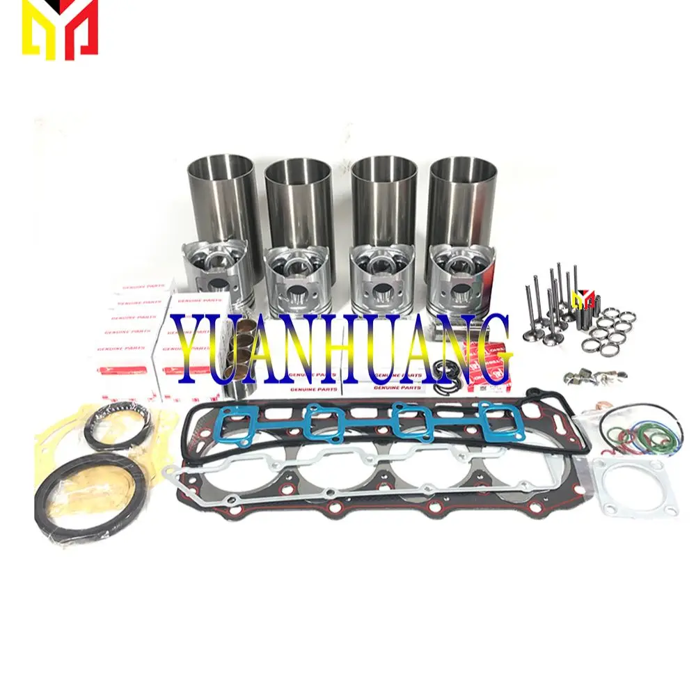 V1512 Overhual Rebuild Kit Gasket Set Cylinder Liner Head Gasket for Kubota Excavator Tracotr Engine