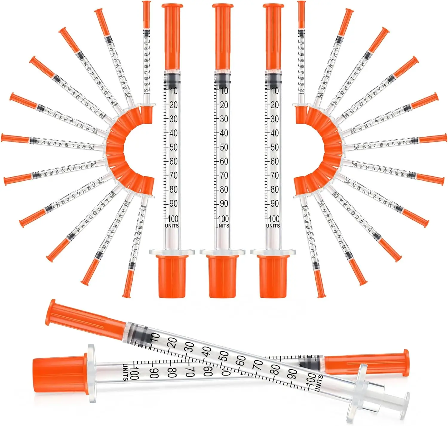 400/600 Stück 1ml 0,5ml Einwegspritze für Haustiere, Hunde, Katzen, Plastik-Veterinärspritze mit Nadeln, Medizinbedarf – Detail 4