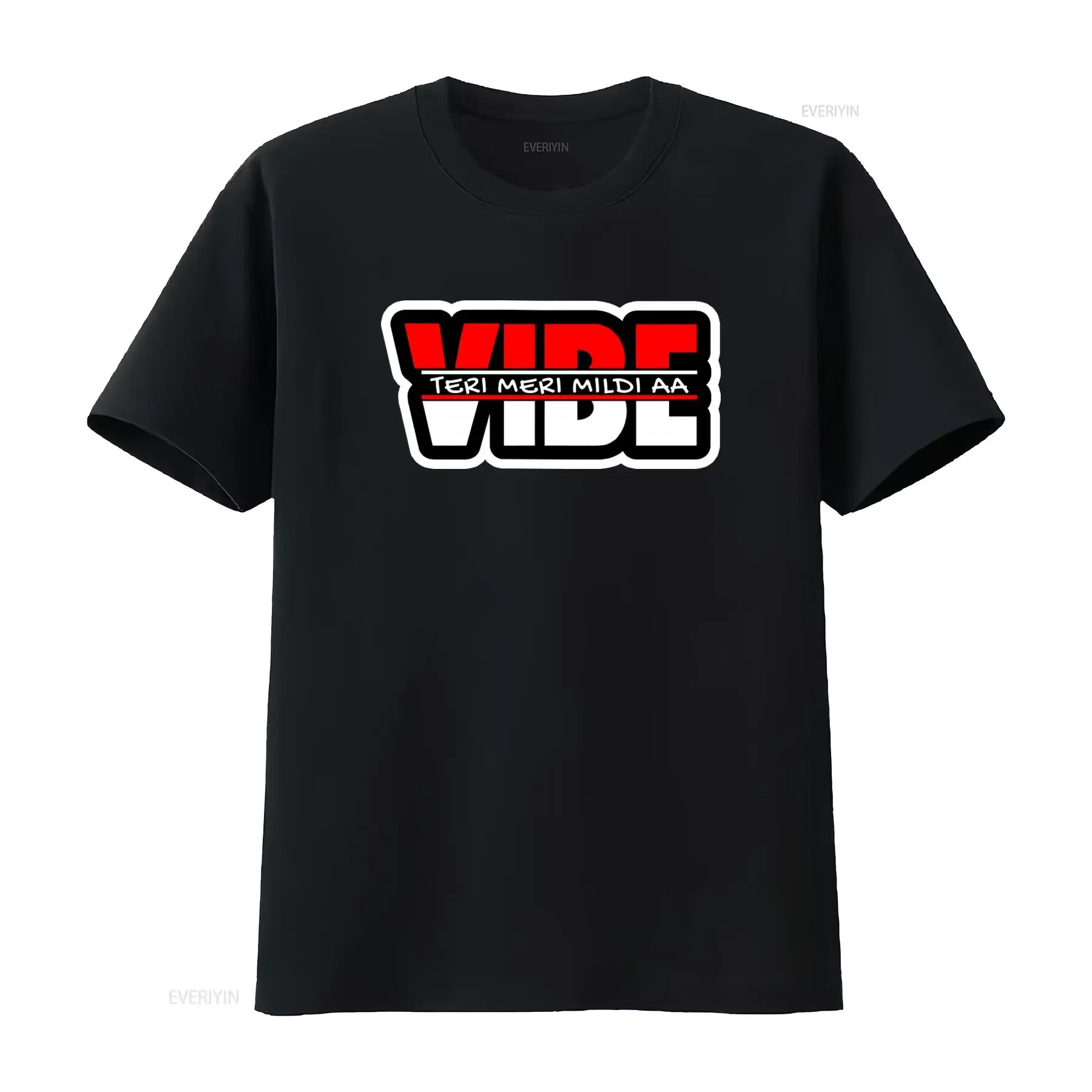 T-shirt tendance Vibe Teri Meri Mildi Aa Diljit Dosanjh pour hommes et femmes, style vintage délavé, streetwear doux et polyvalent avec motif graphique