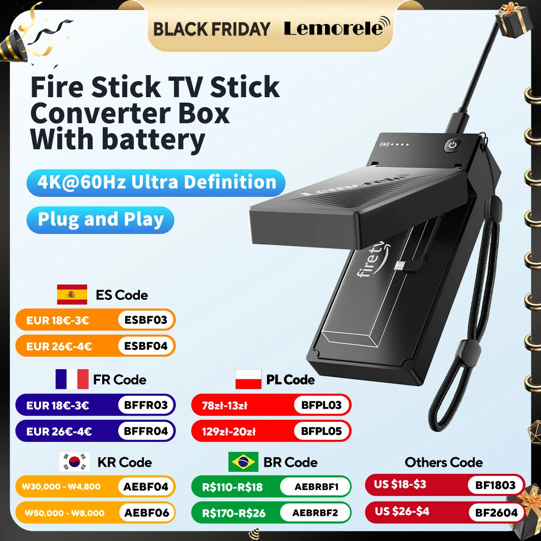 محول نظارات Lemorele 4K AR HDMI إلى Type-C AR محول شحن محول فيديو مع بطارية جهاز استقبال للتليفزيون لـ Xreal