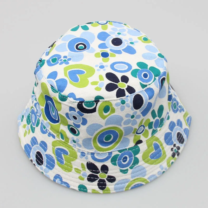 2-6years Sunbonnet Sun Hats Printing Fisherman Caps Baby Children Kids Spring Summer Fall