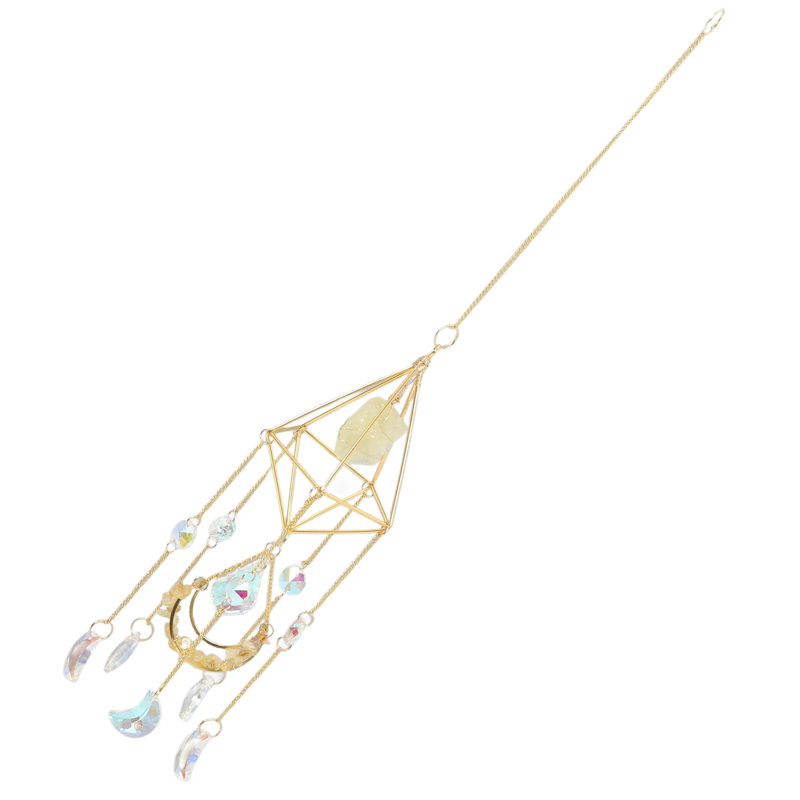 

Natural Crystal Suncatcher Hanging Decoration Indoor Window Garden Colorful Crystal Prism Sun Catcher Wind Chime