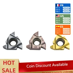 10pcs 16ER Carbide Threaded Insert Steel Parts Thread Turning Tool Blade for SER Bar CNC Lathe