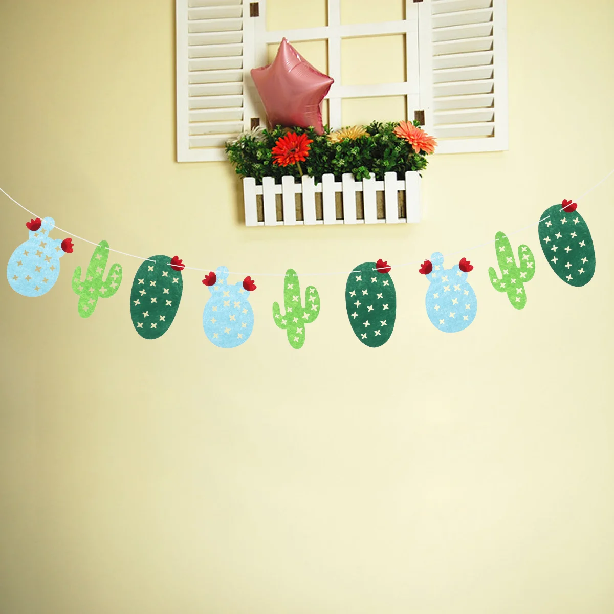 

Cactus Banner Pennant Nordic Style Garlands for Wedding Parties Summer Theme Decoration Bridal Shower Keepsakes