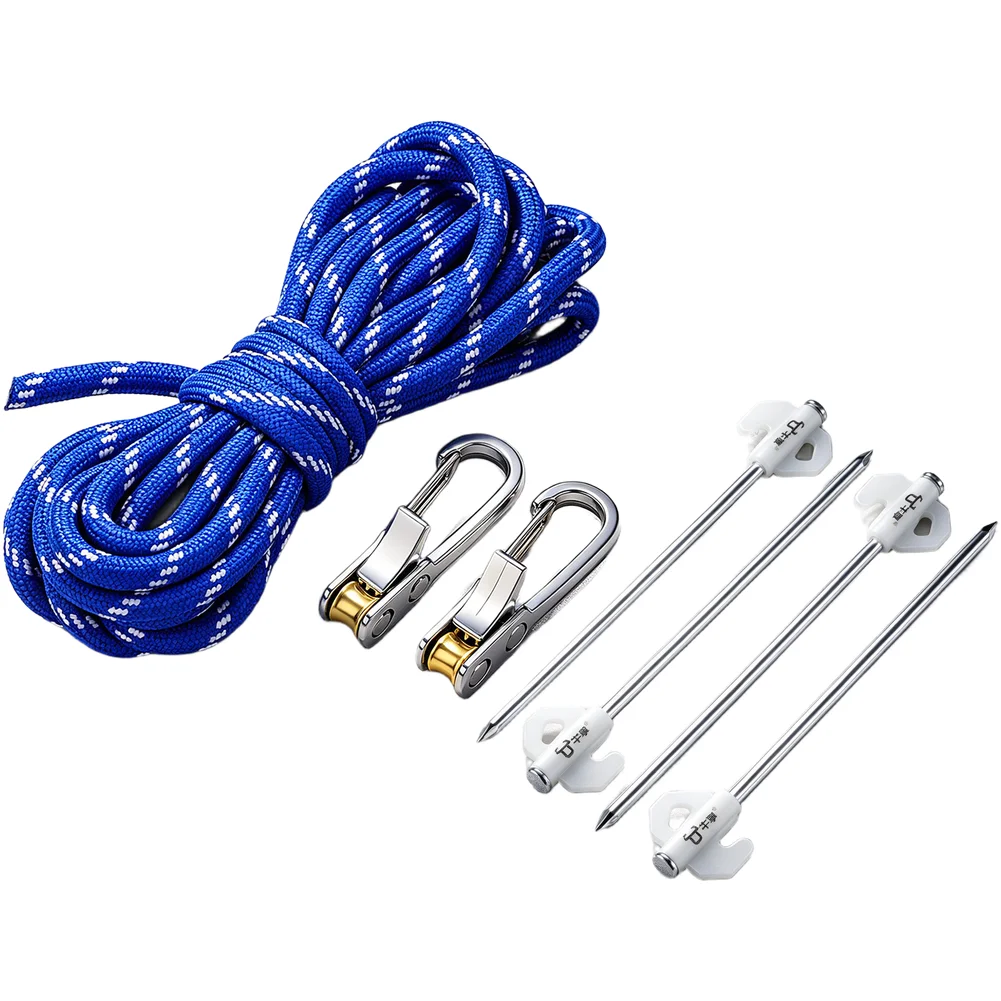 Rope Tying Tool & Tensioner With Roller Tensioner Heavy-Duty Retractable Buckle With Accessory Rope Suitable For Camping