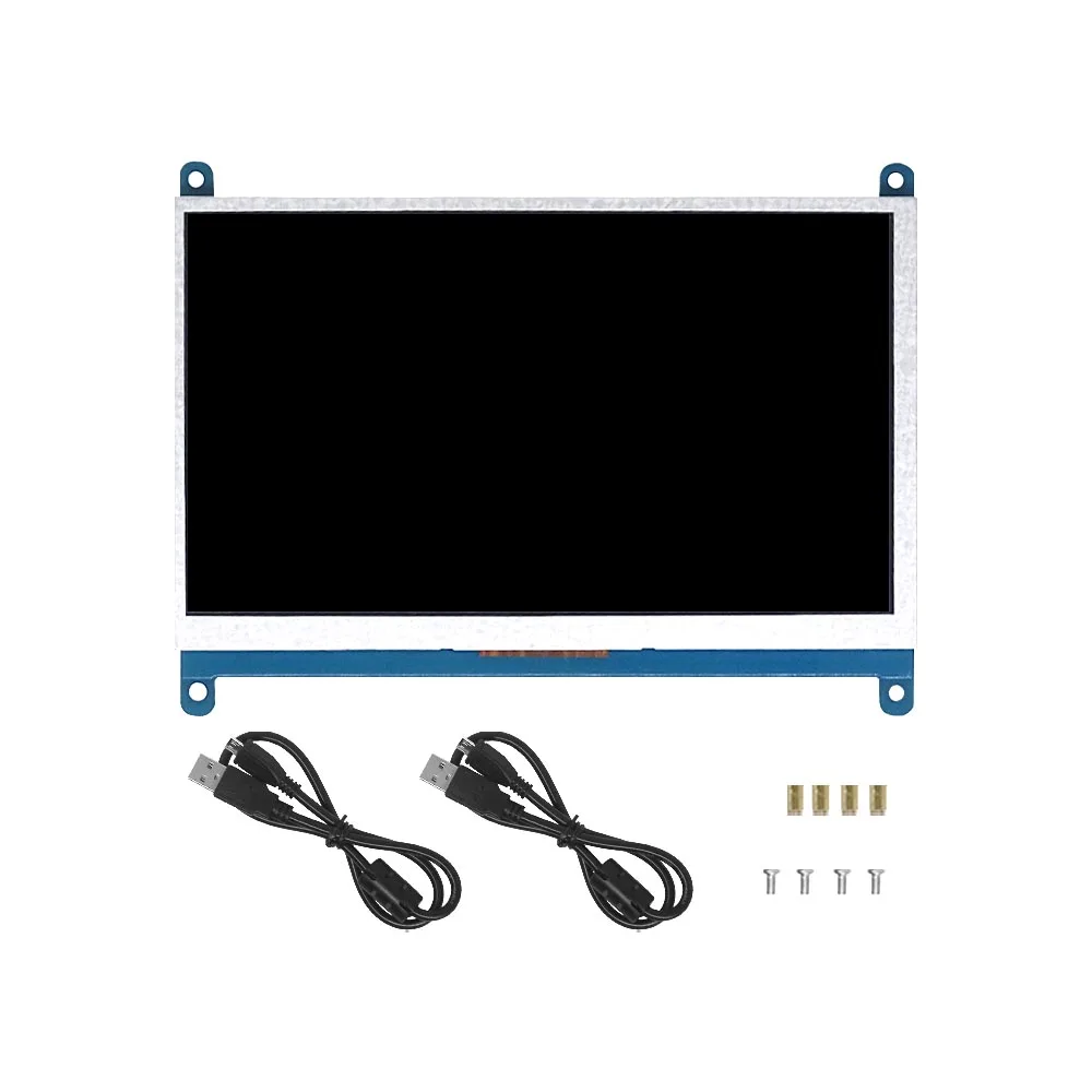 7 Inch Raspberry Pi 4/3/2/B/B+/A+ Monitor 1024x600 IPS 5-punts capacitieve touchscreen Drive Gratis HDMI-display voor Win 7/8/10