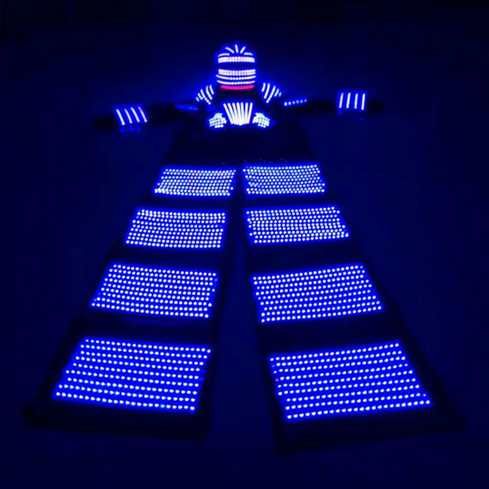 

LED light robot clothing stilt suit helmet stage dance performance Light props bar nightclub party festival light supplies