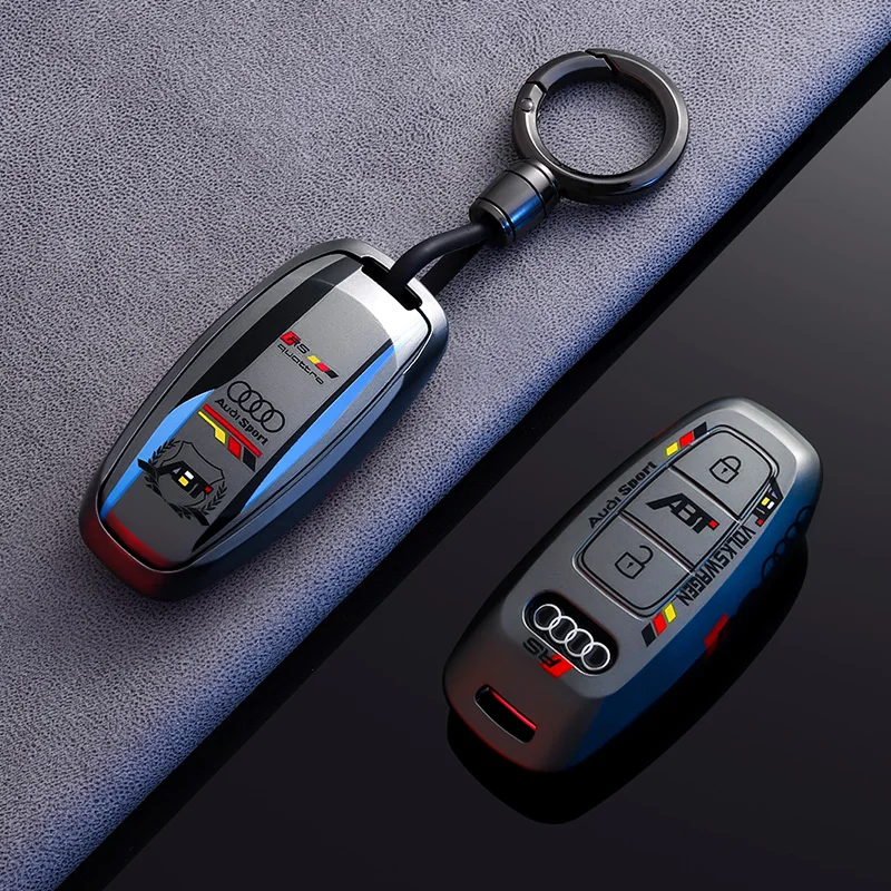 TPU Car Key Case Remote Cover Shell Holder Keychain Fob For Audi A3L A4L A5 A6L Q4 e-tron A7L Q5 Q6 RS6 RS7 R8 S4 S6 S7 S8 Q3