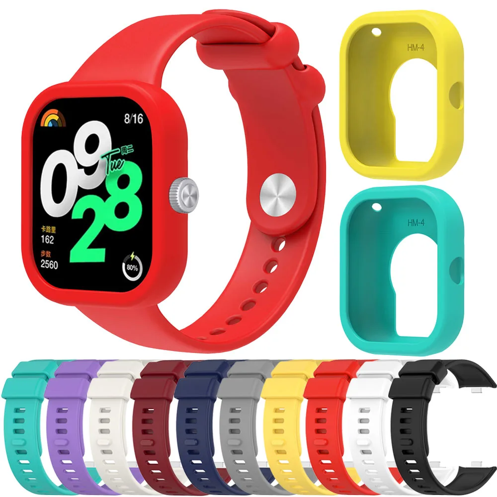 Watchband For Redmi Watch 4 Band Case Frame Wrist Strap Silicone Wristband For XiaomiRedmi Watch4 Bracelet Correa Accessories