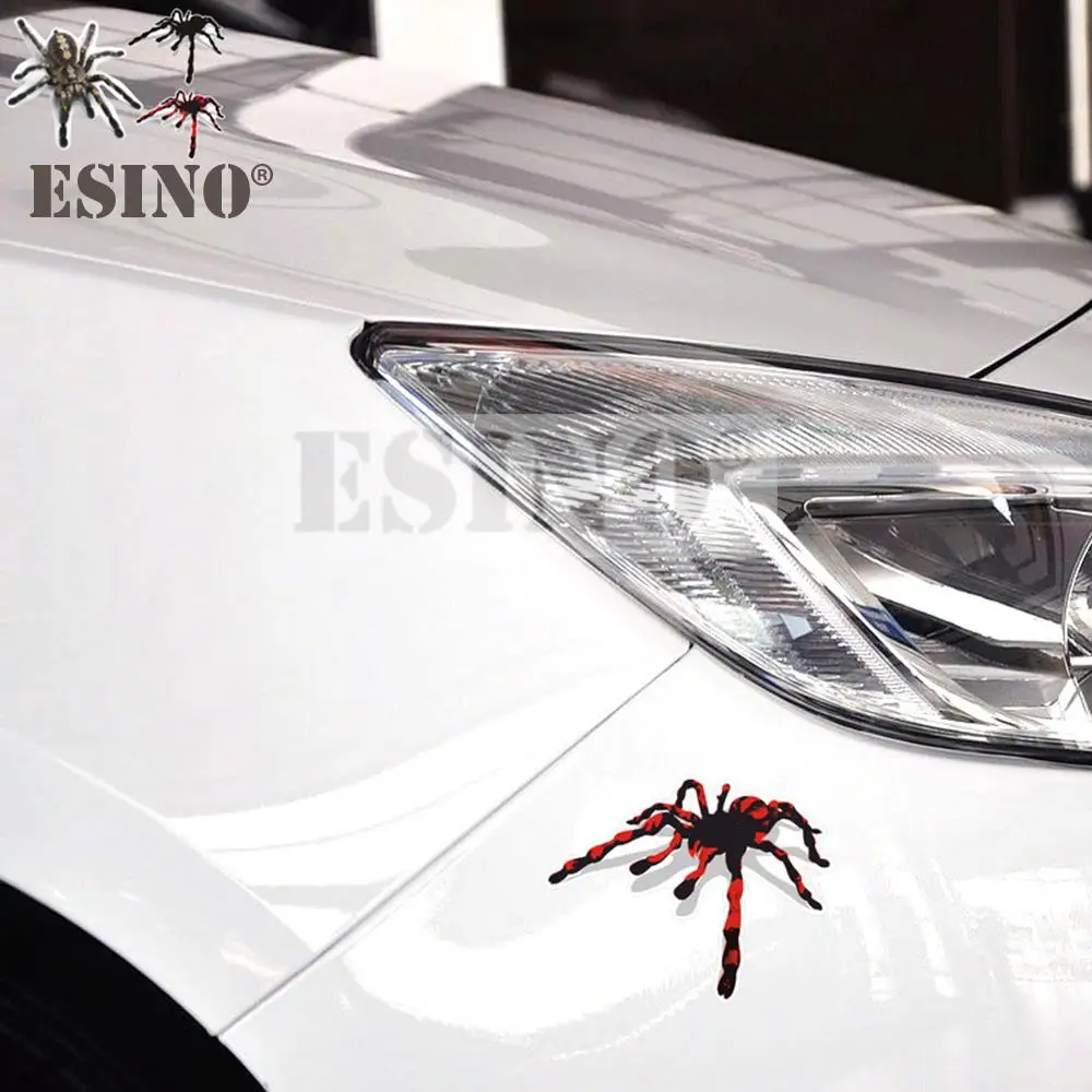 3 x Car Styling Automobile Accessory Lovely 3D Spider PVC Waterproof Sticker Decorative Pattern Vinyl Car Bumper Body Decal