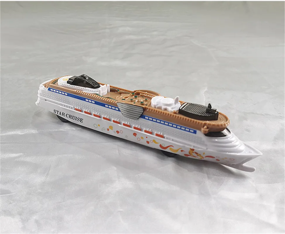 New plastic luxury cruise ship models,simulated sound-light ship toys,original packaging gift boxes,wholesale