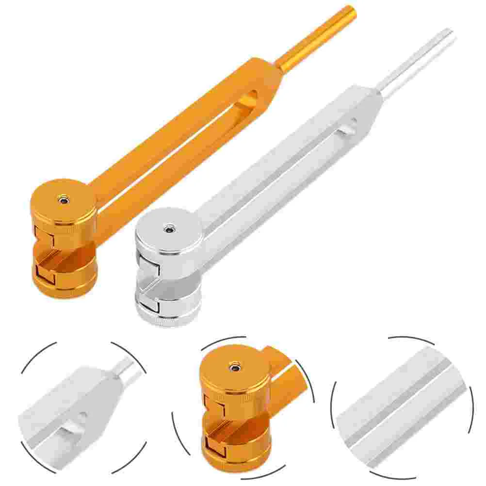 

2 Pcs Tuning Fork Instruments Ears Cleaning Nerve Sensory Practical Aluminum Alloy Forks Multi-use Medical