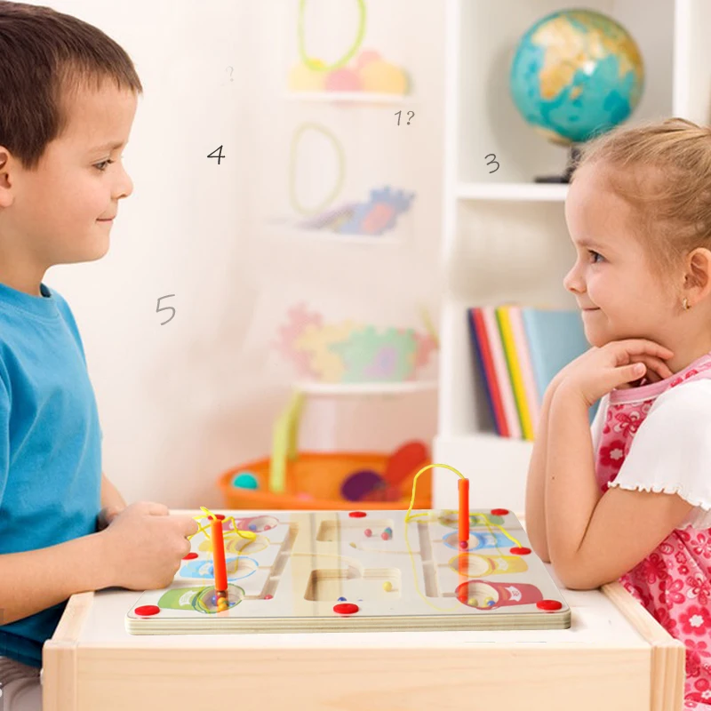 Color vs. Battle Pen Game Baby Wooden Montessori Toys For Children Early Educational Learning Board game holzspielzeug