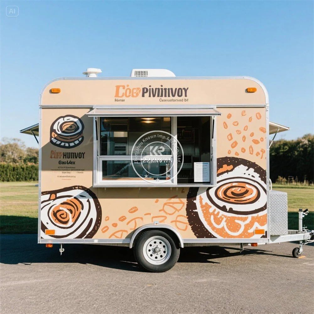 

Стандартная концессионная мобильная тележка для еды США, прицеп, тележка для хот-догов, уличный ресторан, индивидуальный грузовик для уличной еды, полностью оборудованный