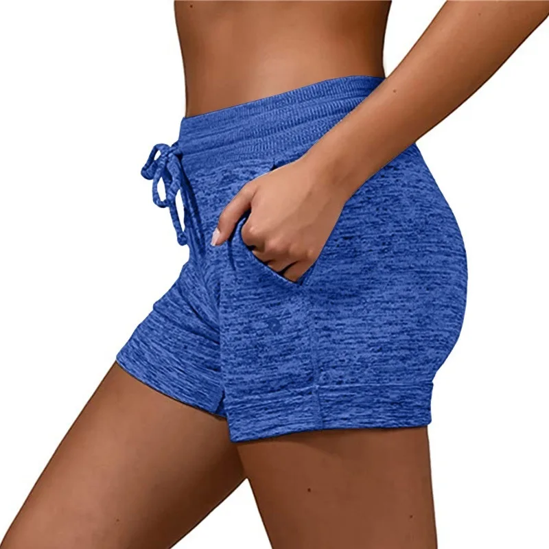 Summer Women's Shorts Elastic Waist Casual Sports Fashion Slim Hip Lift Elastic Yoga Running Shorts