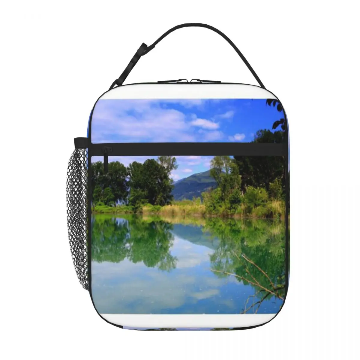 Hot Sale Reflections Neoprene Texture Neoprene Lunch Bag Newborn Food Storage Cooler Tote