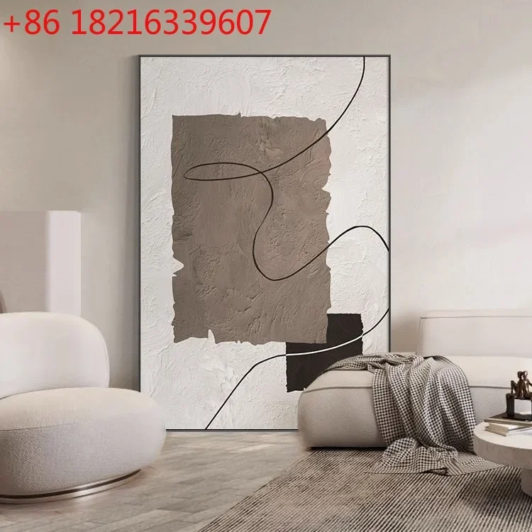 Abstract lines, living room decorative painting, atmospheric sofa background wall painting