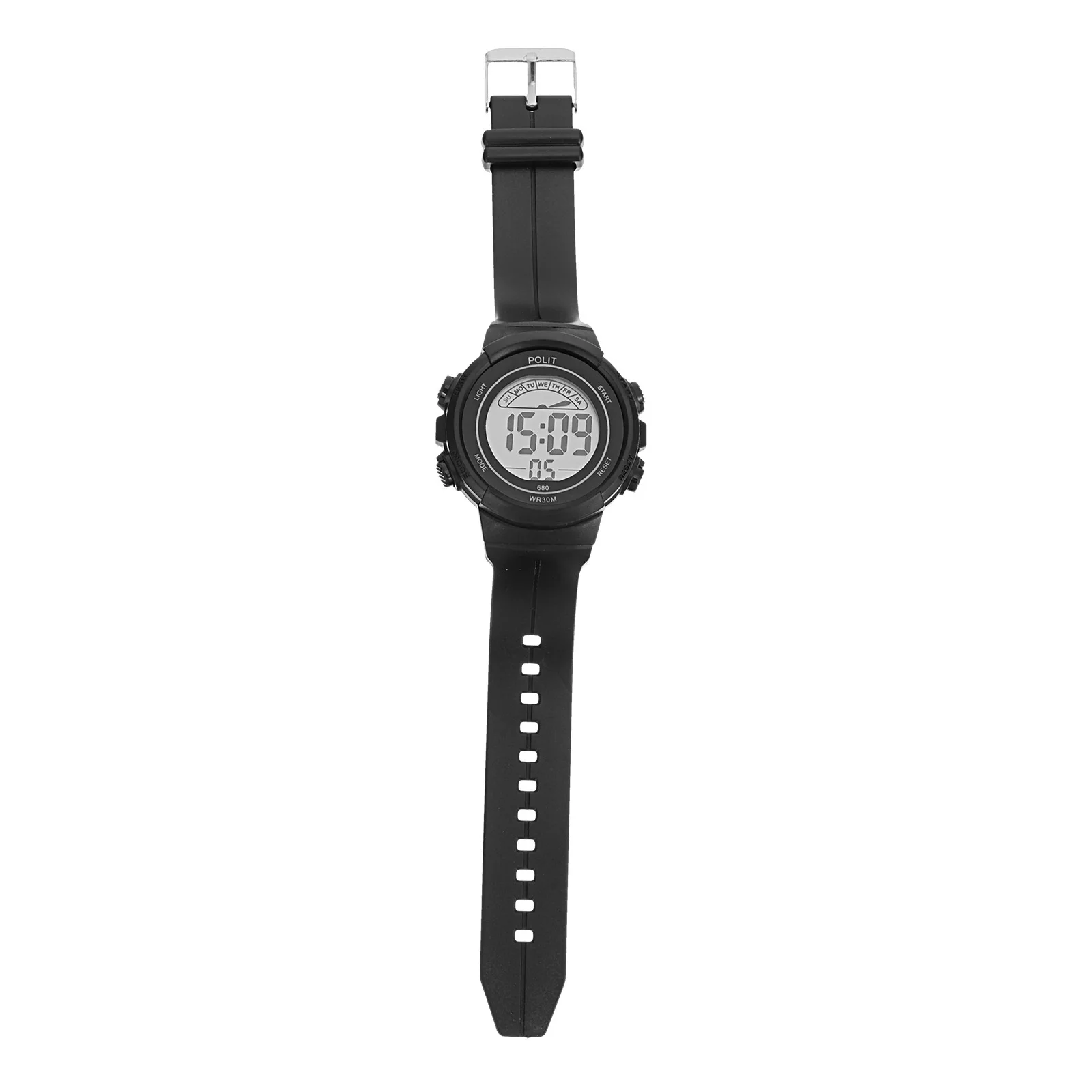 1pc Luminous Waterproof Electronic For Digital Sports Watch Alarm Calendar Outdoor Running Swimming Hiking Student Watch