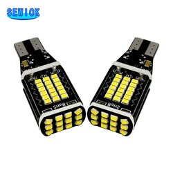 50Pcs W16W LED Bulbs Super Bright T15 921 912 WY16W Car Brake Lights High Quality Auto Backup Reverse Lamps White 12V