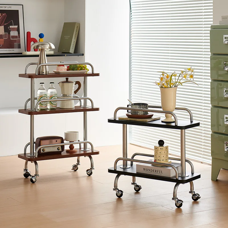 Небольшая полка для тележки, передвижная прикроватная тумбочка, полка для закусок, многослойное хранилище