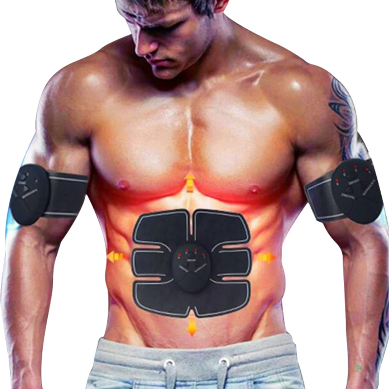 EMS Muscle Stimulator Abdominal Muscle Massager Hip Training Fitness Fat Burning Buttocks Arm Abdomen Trainer Apparatus Slimming