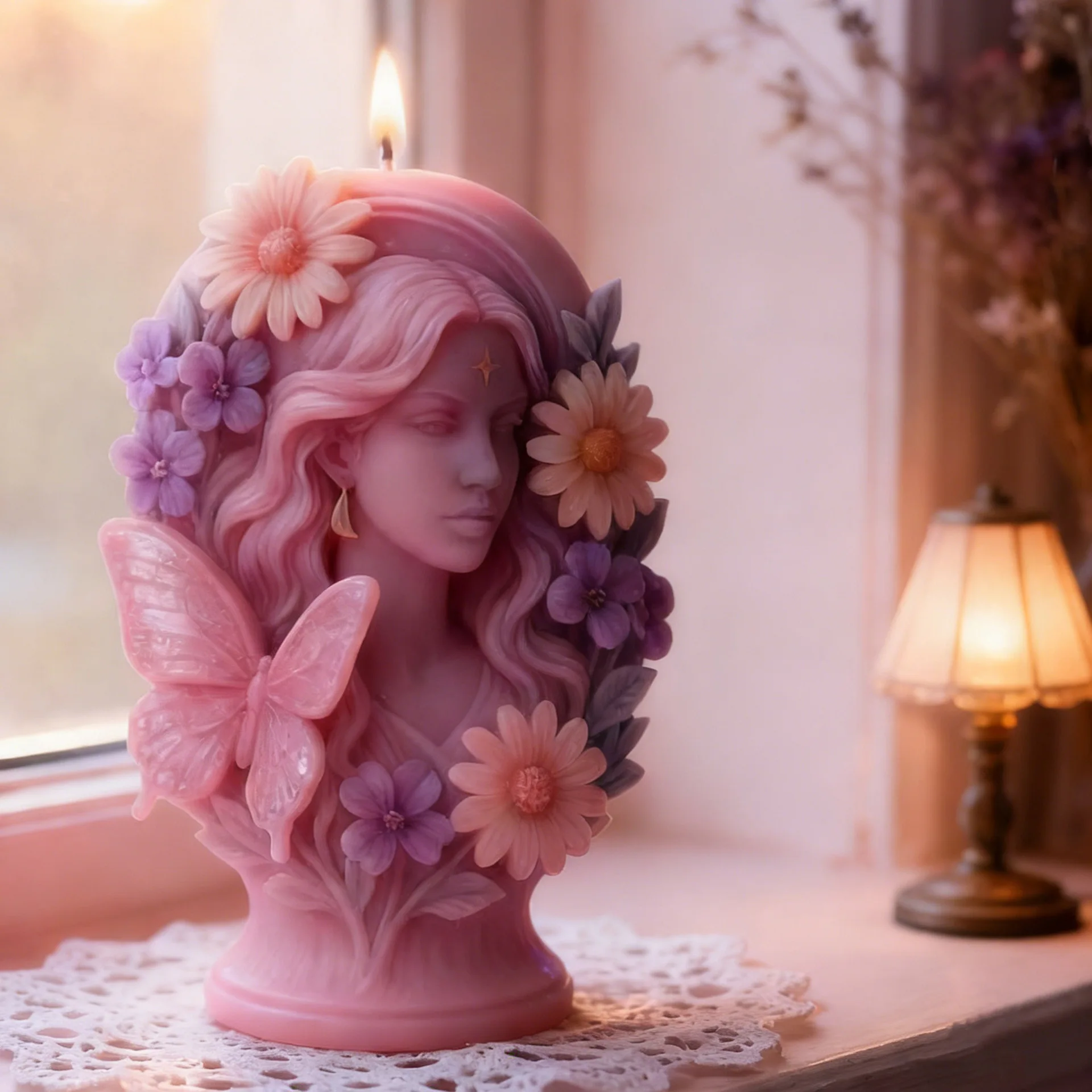 

Diy Candle Mold Heat-Resistant Butterfly Fairy Candle Mold Scented Candle Mold Flexible For Handmade Soaps Resin Ornaments