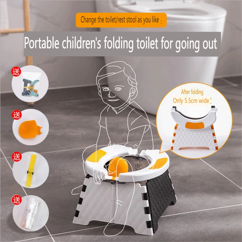 Seggiolino per vasino per bambini seggiolino per bambini wc pieghevole portatile all\'aperto vaso per orinatoio wc per bambini wc per auto wc mobile