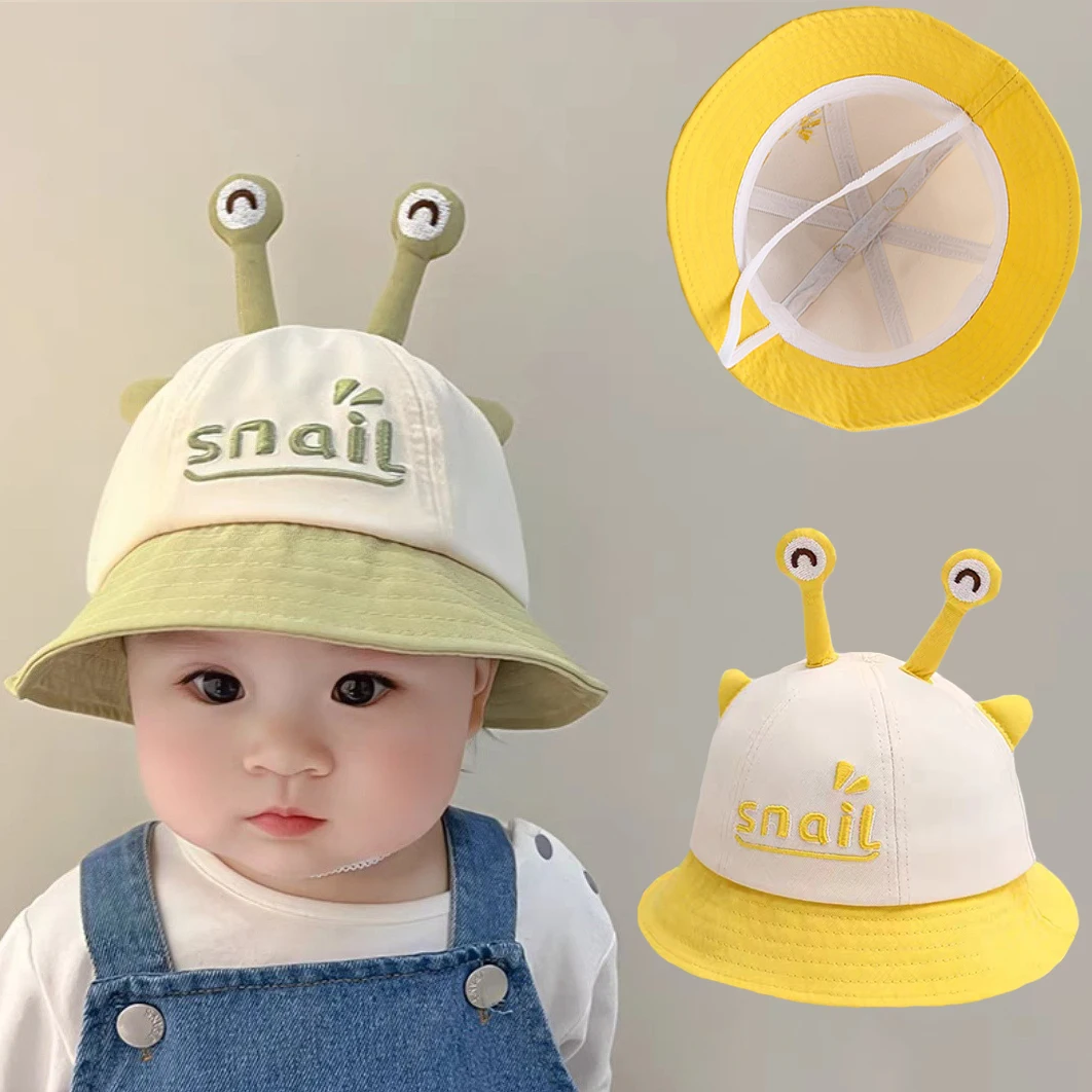 Cute Baby Hat Letter Embroidered Kids Thin Fisherman Cap Spring Summer Outdoor Sun Hats for Boys Girls Toddler Panama Bucket Hat