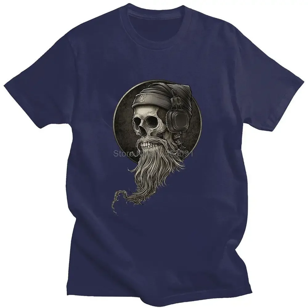 Vintage Winya No. 99 Skull Beard T Shirt Men Short Sleeves Cotton T-shirt Horror Gothic Head Tshirt Designer Classic Tees Tops