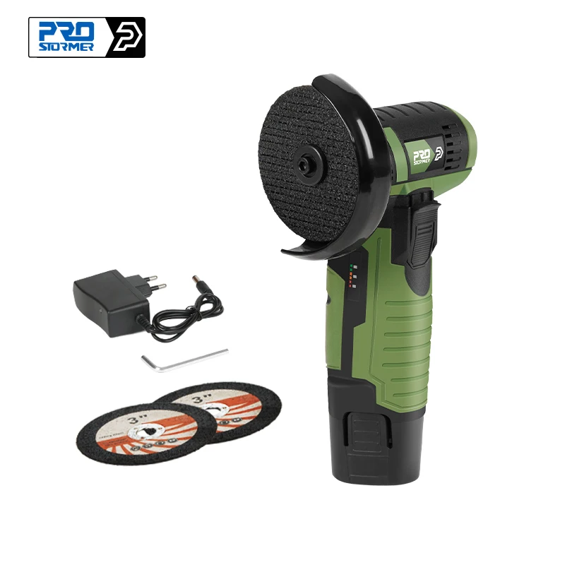 12V Mini Angle Grinder Cordless Polishing Machine 1500mAh 19500RPM Cutting Grinding Electric Power Tools by PROSTORMER