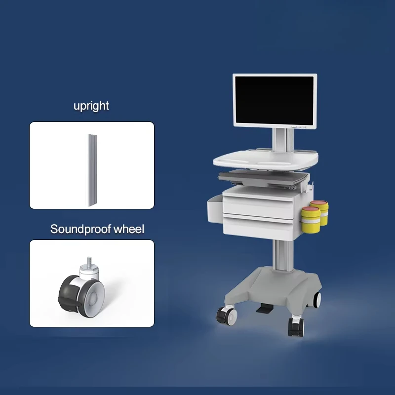 Modern Height Adjustable Hospital Clinic Durable Laptop  Workstation for Gym School Living Room