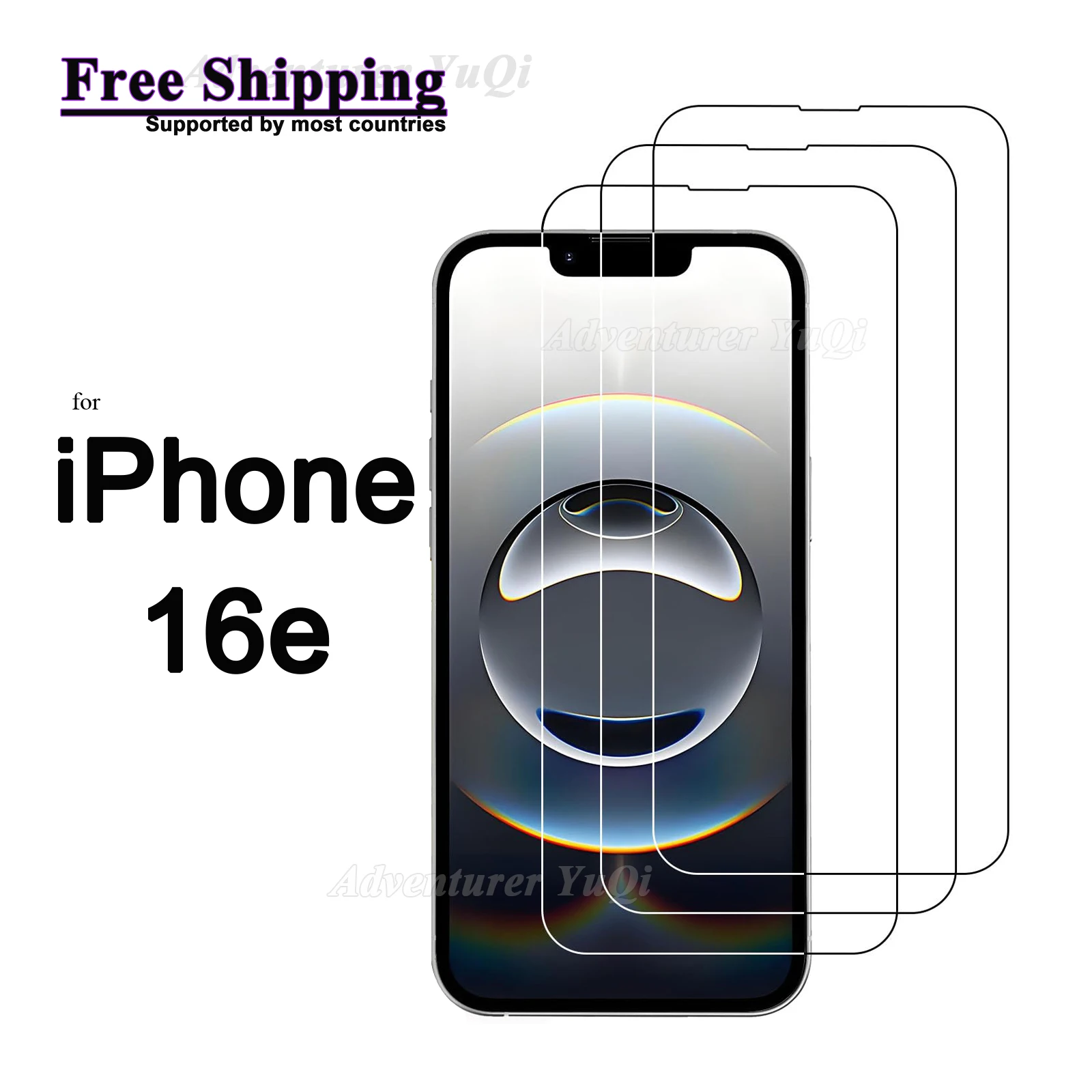 

Screen Protector For iPhone 16e inch Tempered Glass HD Crystal Clear Mica 9H Anti Scratch Case Friendly