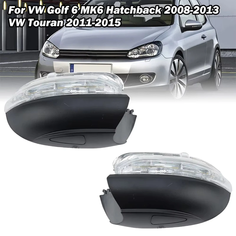 

Указатели поворота бокового зеркала для Volkswagen Golf 6 MK6 2008-2013 Touran 2011-2015, указатели поворота зеркала заднего вида