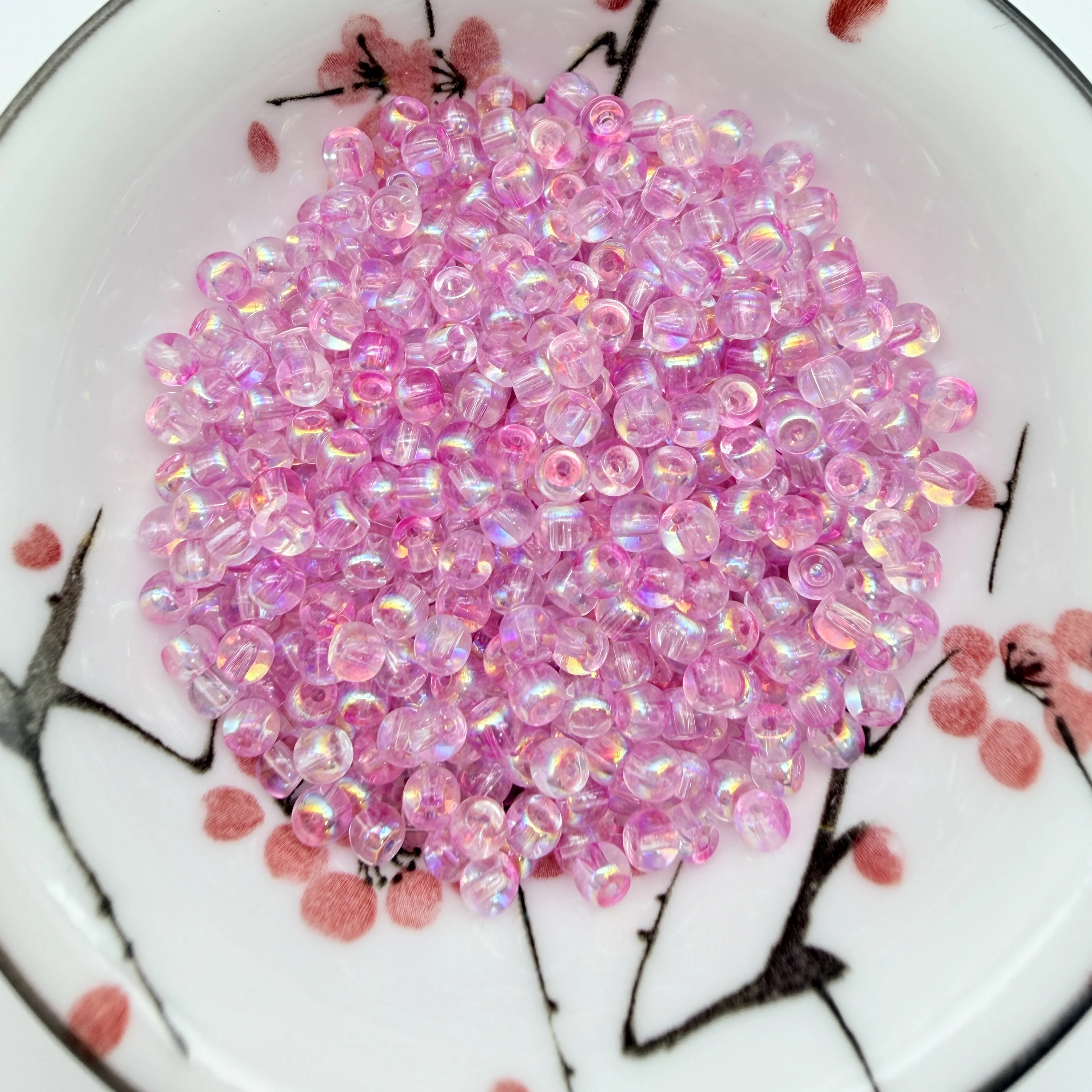 4mm 1600pcs Translucent Lake Green Aurora AB Shiny Round Glass For DIY Bracelet Earring Necklace Jewelry Making Materials