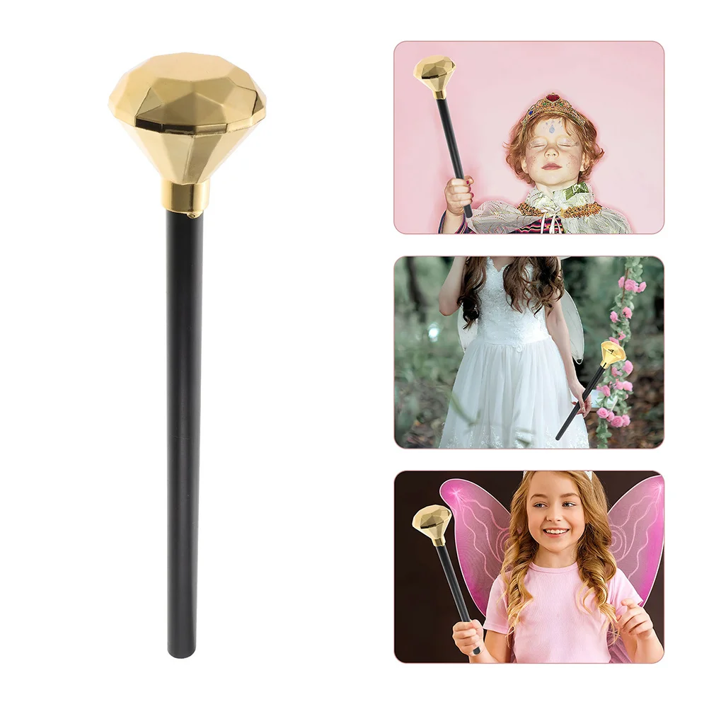 

3Pcs King Scepter Diamond Design Lightweight Plastic Halloween Costume Prop Cosplay Supplies Scepter Toy Halloween Costume Prop