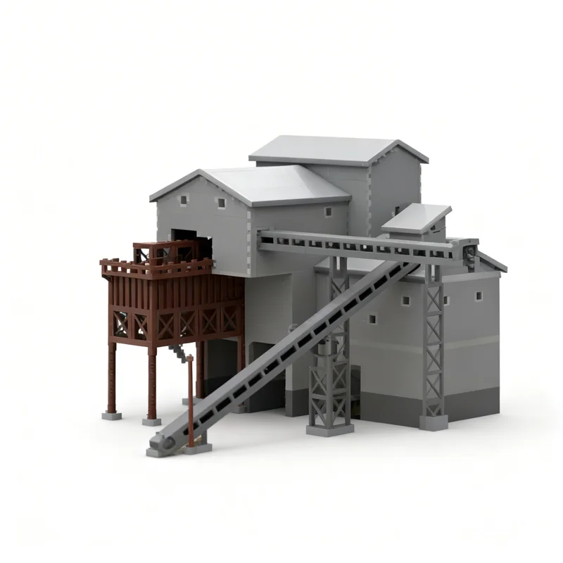 12483pcs MOC Modular Buildings Gravel Company Full Model Building Blocks Architecture Toys Christmas Gifts Assemble Collection
