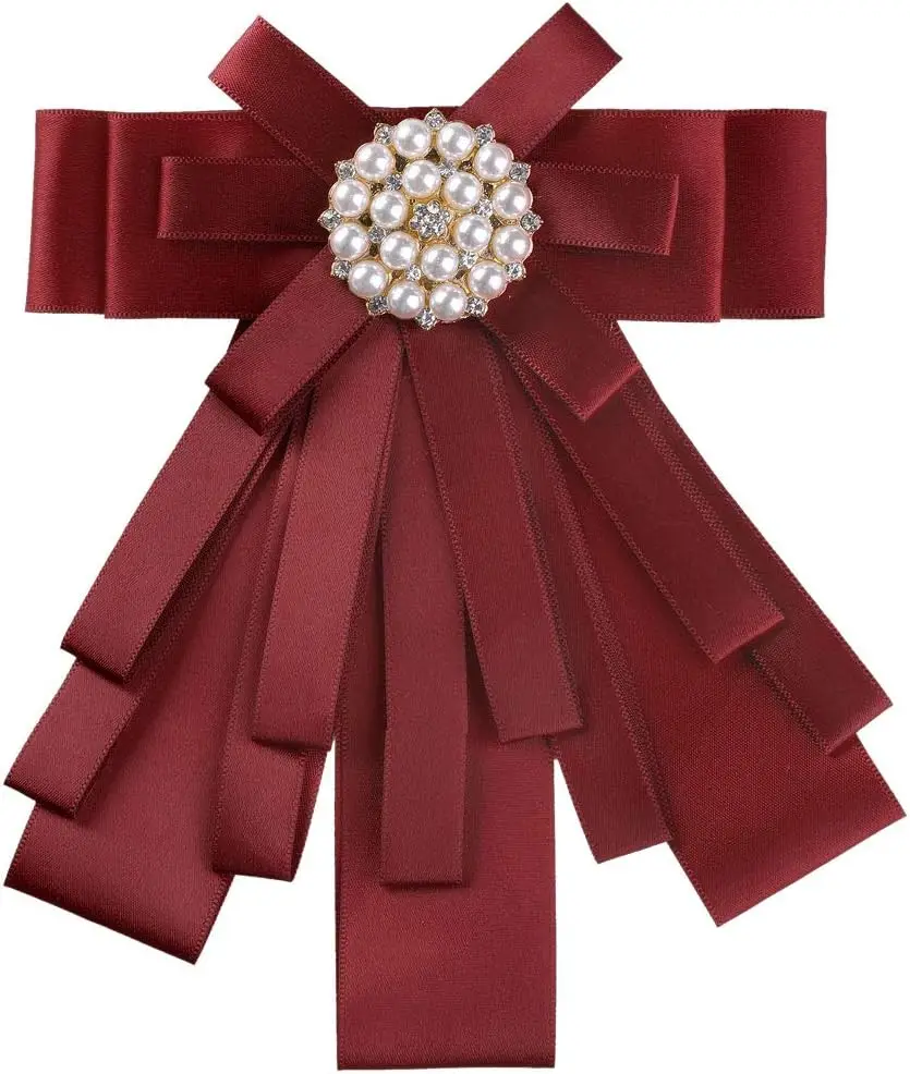Krawatte für Herren und Damen, Perle, Strass, Schleife, Business, Bankett, Anzug, Hemd, Krawatte, Brosche, Hochzeit, Party, Schleife, Cocktailparty-Zubehör – Detail 12