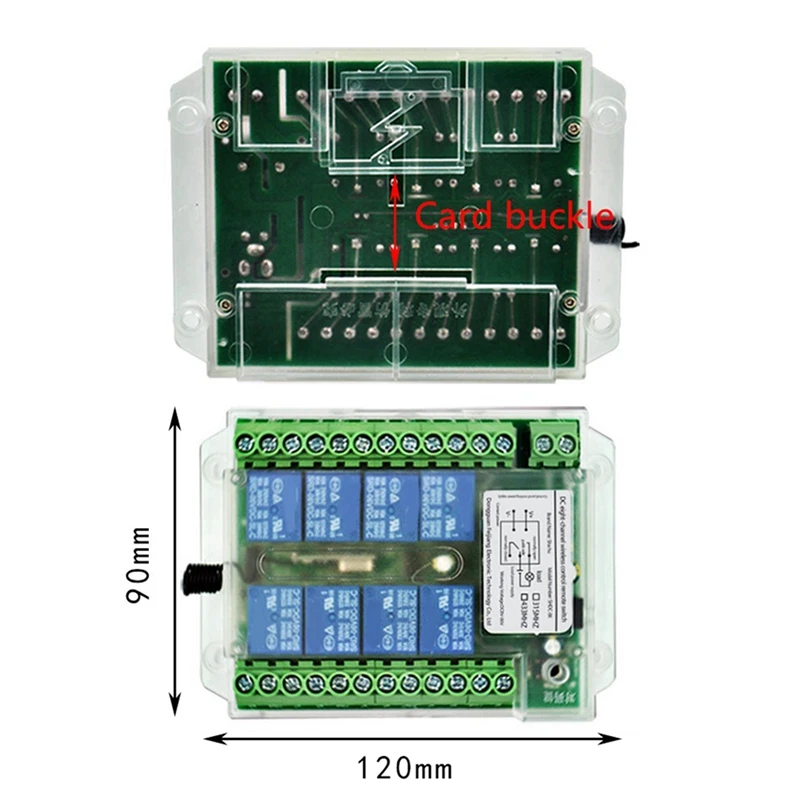 2X 8 Channel Wireless Rf Remote Control Switch 12V/24V/36V 433Mhz Remote Cont Wireless Remote Motor Control Switch