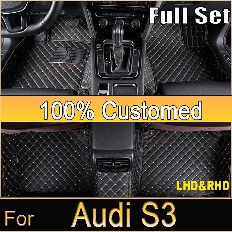 

Автомобильные коврики для Audi S3 2019 2018 2017 2016 2015, водонепроницаемые автомобильные коврики, автомобильный Стайлинг, пользовательские аксессуары, автомобильные коврики